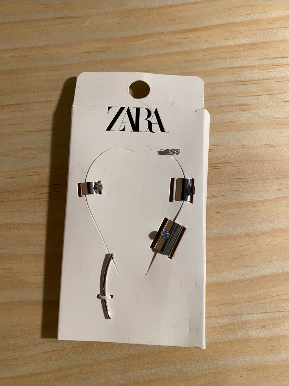 ZARA Silver Mixed Stud & Cuff Earring Set - Silver